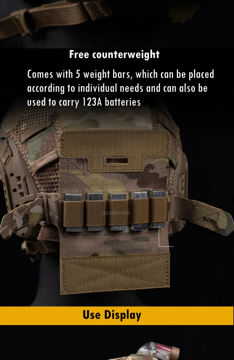 Description Picture 6 of itemTactical Helmet Balance Counterweight Bag Hunting Combat CS Helmets Counterbalance Weight Bags Airsoft Helmets Accessories