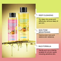 JAYSUING Turmeric Face Wash Serum Kojic Acid Cleansing Pads Exfoliating Brightening Daily Cleansing Acne Treatment Face Care Kit 2