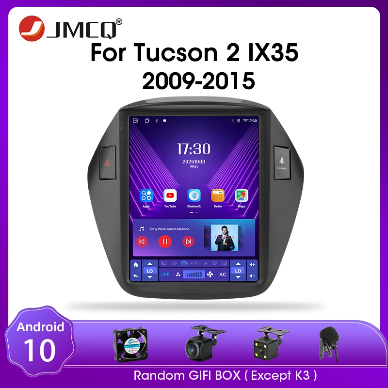 Автомагнитола JMCQ мультимедийный видеоплеер на Android 10 для Hyundai Tucson 2 LM IX35 2009-2015 4G