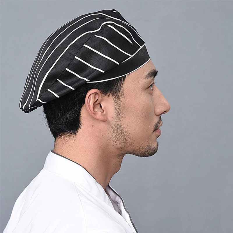 Gorro de Chef para hombre y mujer, gorro transpirable para restaurante, cocina, trabajo, boina, Hotel, Bakey, café, camarero, 56-58cm - Image 3