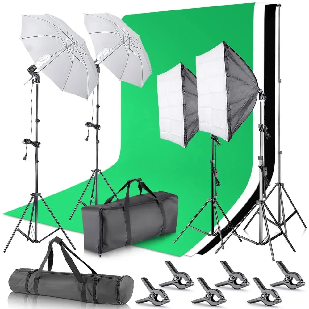 PhotographyPhotoStudioAccessoriesSoftboxLightingKitGreenScreen