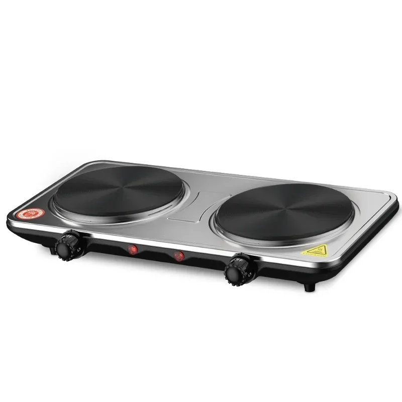 Double Head Electric Ceramic Stove Induction Cooker Double Oven Household High Power Stainless Steel Cookware 220V