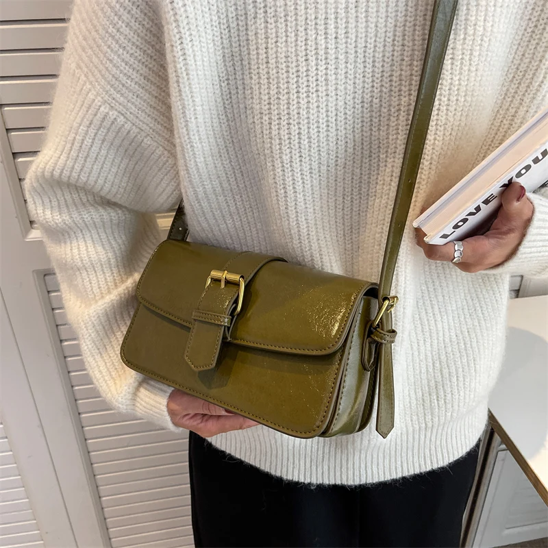 Vintage Fashion Crossbody Bags For Women Triple Compartment Changeable Dual  Straps Pure Color Square Shoulder Messenger Bag 2022