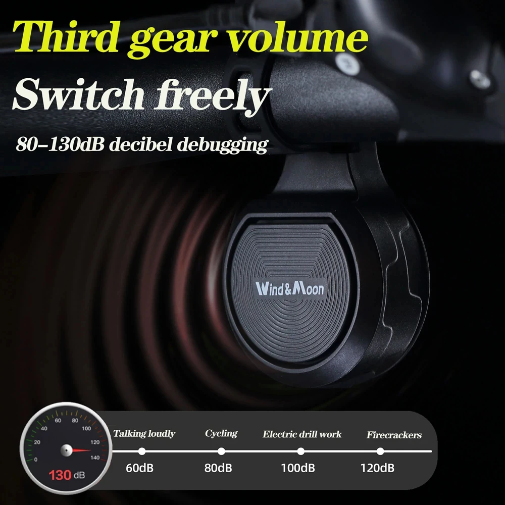 Motorcycle Horn Rechargeable Electric Bell Alarm Handlebar Speaker Doorbell Anti-theft Bike Accessories