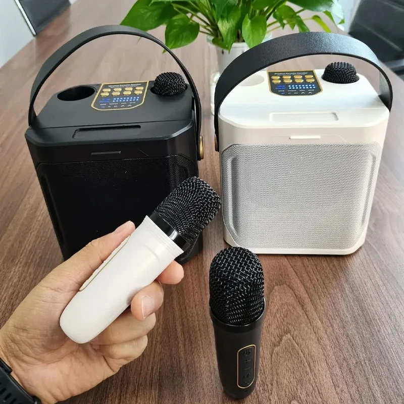 High Power Karaoke Bluetooth Speaker with Dual Microphone, 360° Stereo Surround, Waterproof, Wireless Subwoofer, Portable Boombox 2