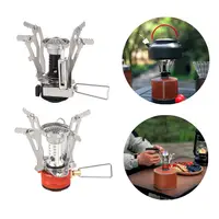 Outdoor Mini Gas Stove Portable Folding Tourist Burner Furnace Picnic Survival Equipment Accessories Camping Supplies Tools