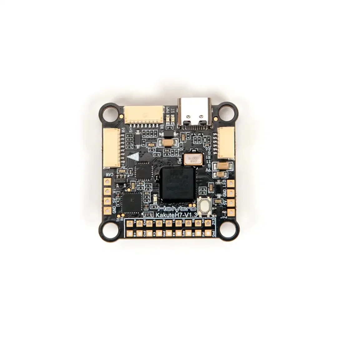 Détail des connecteurs et du module Bluetooth sur la carte de vol Holybro Kakute H7 V1.5 FPV.