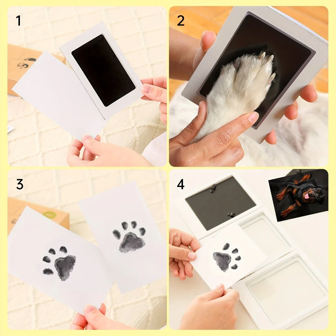 Foot Print Footprint Printing Table Wash Free Photo Frame Pet Memorial Non Touch Printing Oil Inkpad For Art