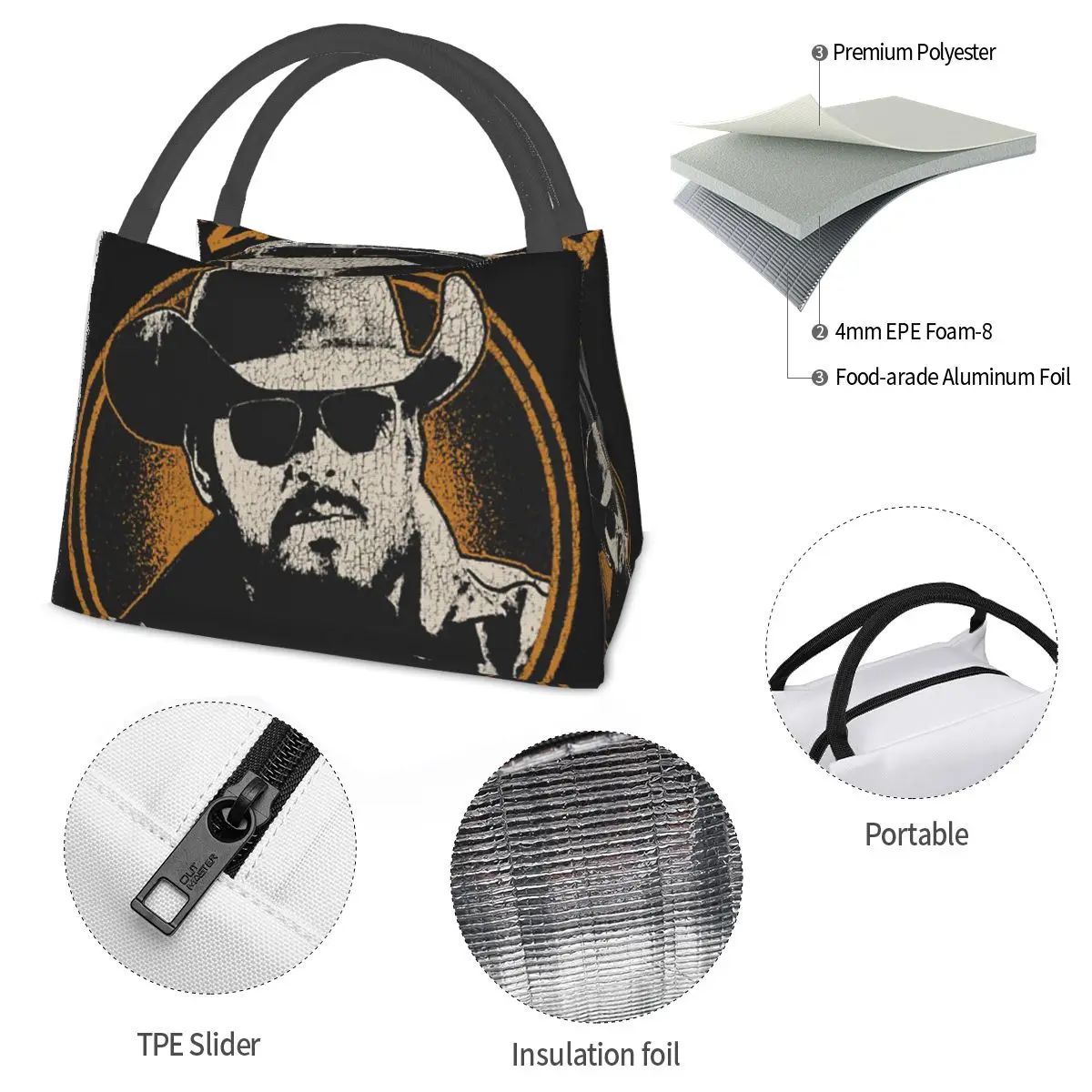 Yellowstone Dutton Ranch Montana Est 1886 Portable insulation bag for Cooler Thermal Food Office Pinic Container