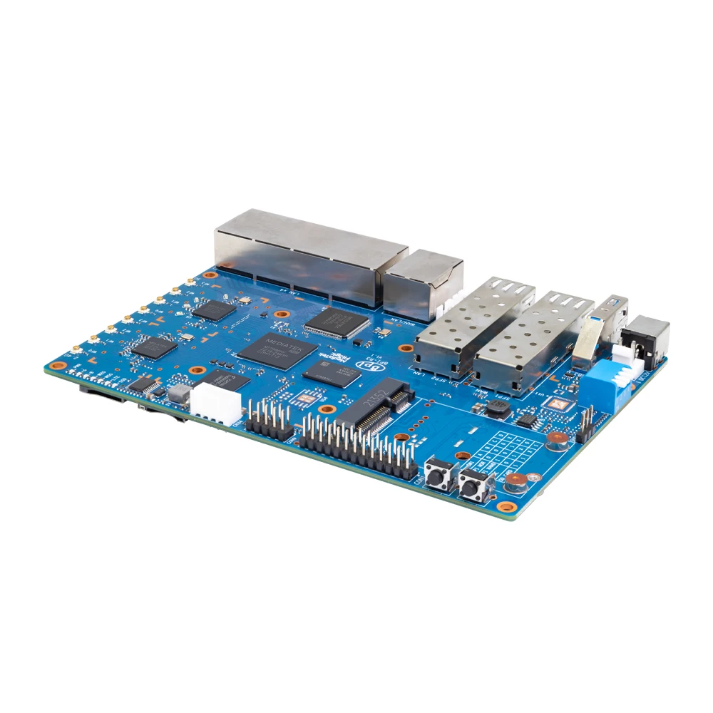 Banana Pi BPI-R3 Set MediaTek MT7986 2G DDR4 RAM 8G eMMC Flash 5 GbE Network Port SFP 2.5GbE Openwrt Linux Smart Router
