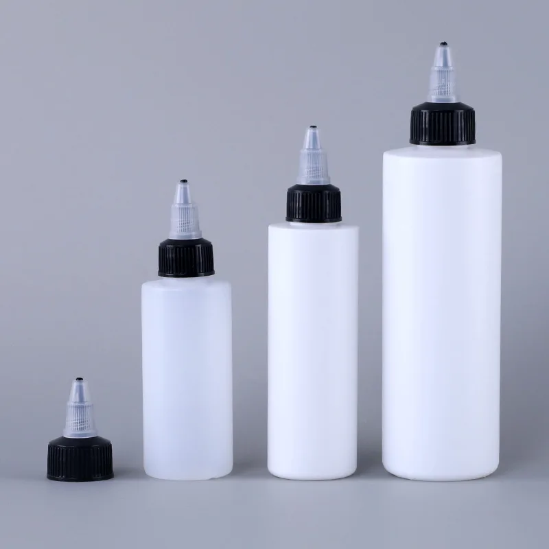 

50pcs Plastic Bottle with Twist Top Cap for Solvents Oils Paint Ink Liquid Cigarette oil Pigment Squeeze Bottle Tip Applicator