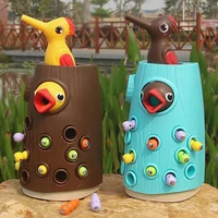 Children' s Toys Of Woodpecker Insect Catching Game Toy, Early Education Magnetic Fishing Toys for Children Kids Gifts 1