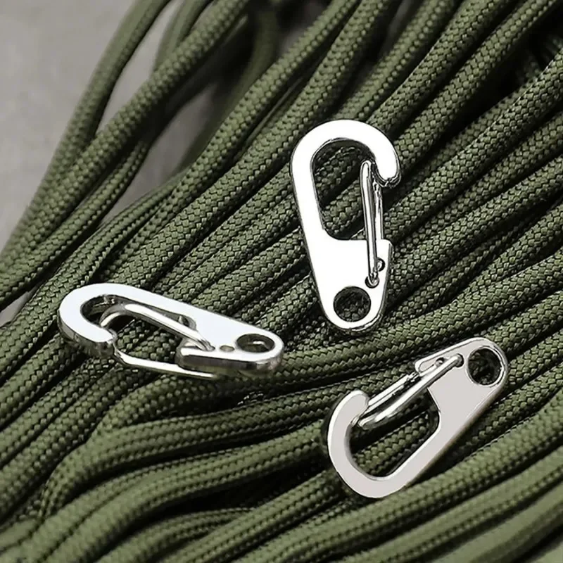 10/20/30pcs Lobster Clasp Buckle Keychian Mini Carabiners Outdoor Camping Hiking Buckles Alloy Spring Snap Hooks Keychains Tool