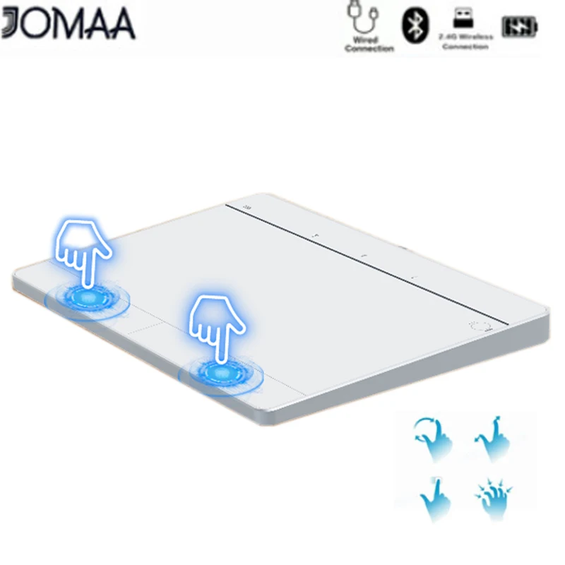 JOMAA Bluetooth Wired Wireless Touchpad Mouse for Windows Portable Rechargeable Wireless Trackpad Mouse with Multi-Gesture