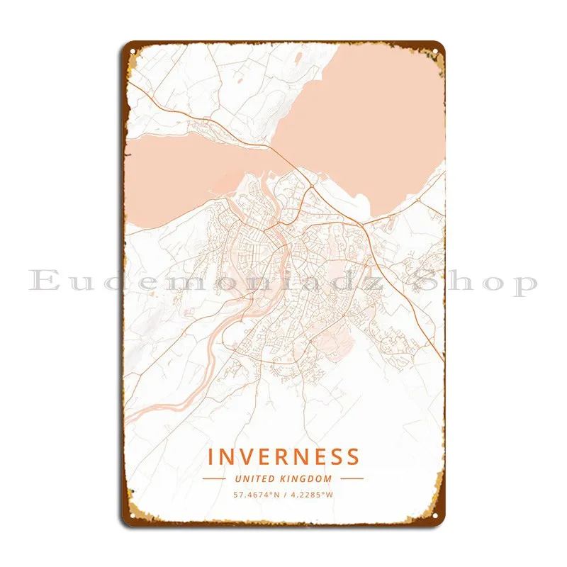 

Inverness, Великобритания, металлический знак ржавчины, классический жестяной знак, постер
