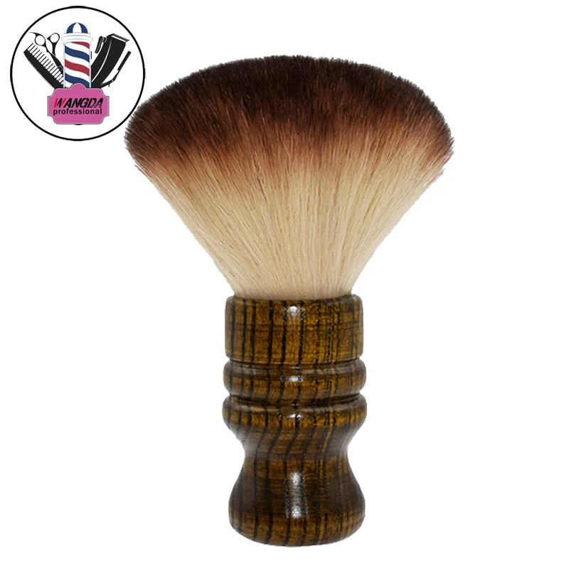 Hairdressing Neck Brush Salon Solid Wood Handle Pro Soft Bristle Sweeper Shredded Soft Bristle Brush Barbershop Tools Supplies