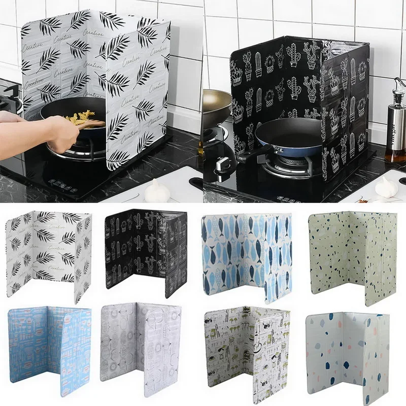 Home Kitchen Stove Foil Plate Prevent Oil Splash Cooking Hot Baffle Kitchen Tool Aluminum foil Oil Splash Guard