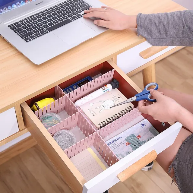 4 db Állítható Műanyag Fiók Elválasztó Tároló Polcok Diy Háztartás Ingyenes Kombinációja