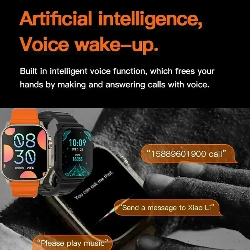 7 pulseiras de relógio novo s900 ultra smartwatch 2.2hd  tela circular monitoramento ecg reloj inteligente com capa protetora 5