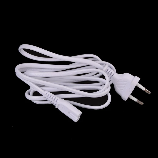1pcs White 1.5M 2-Prong Pin AC EU Power Supply Cable High Quality Cord Lead  Wire Power Cord For Desktop Laptop - AliExpress