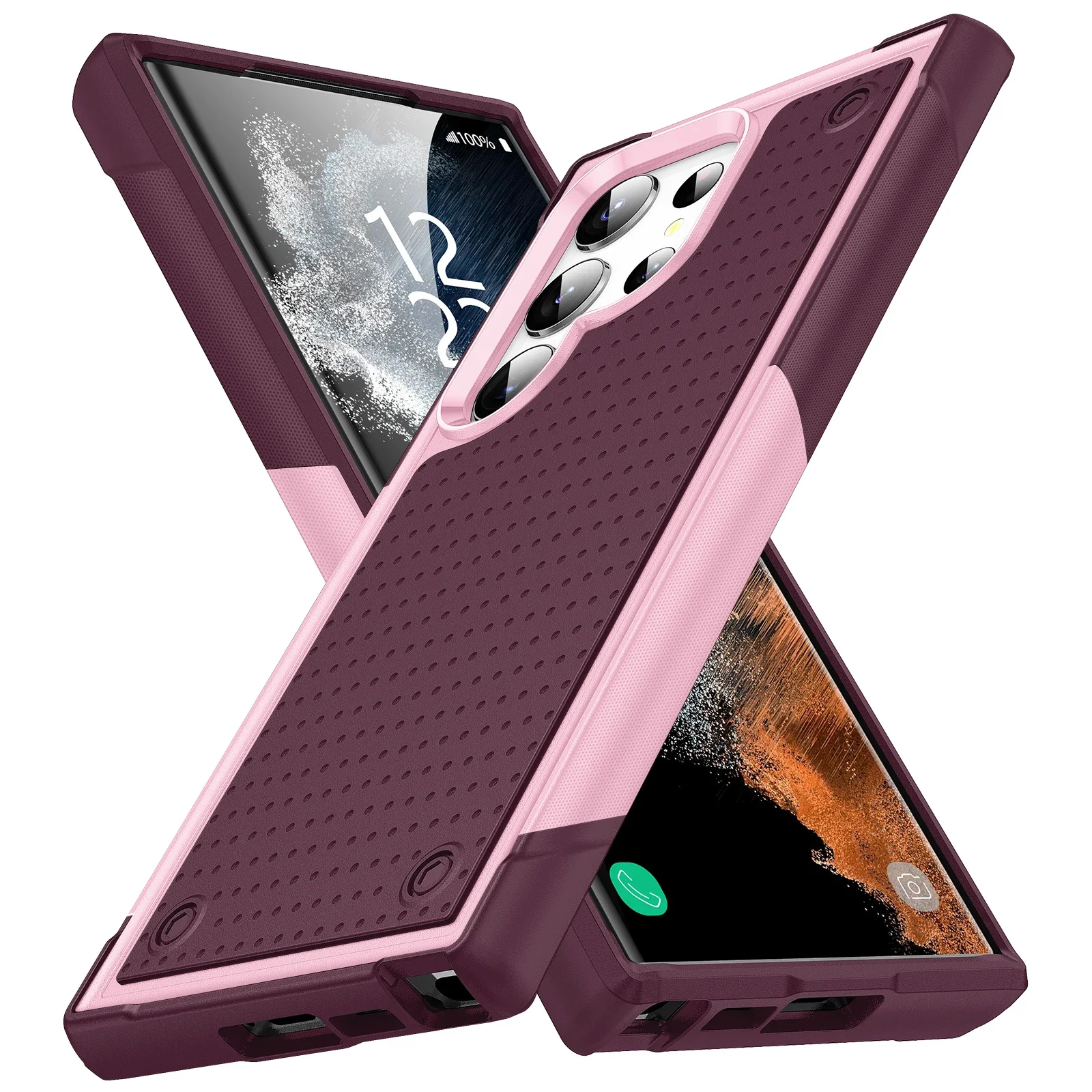 Hybrid Rugged Armor Shockproof Case with TPU Frame and Hard Plastic Back Cover