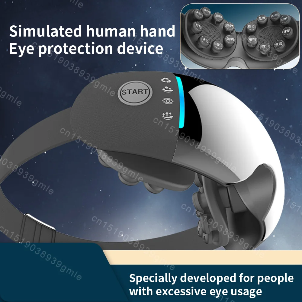 Electric Eye Massager Vibration Therapy Air Pressure Heating Massage Relax Health Care Fatigue Stress Bluetooth Music Foldable