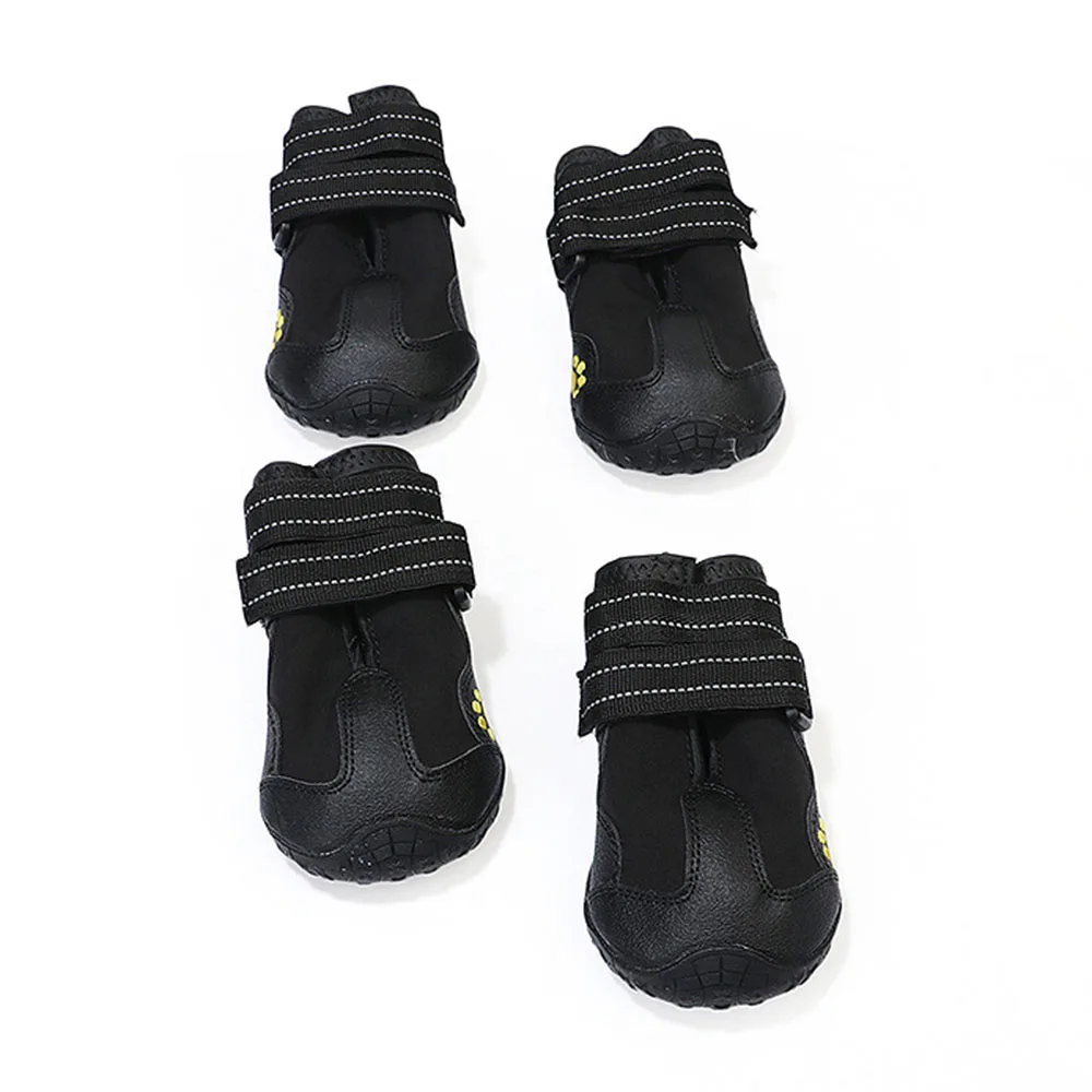Dog Booties For Hot Pavement – 4 PCS, Size 2.95"L X 2.36"W, Black Protective Paw Shoes