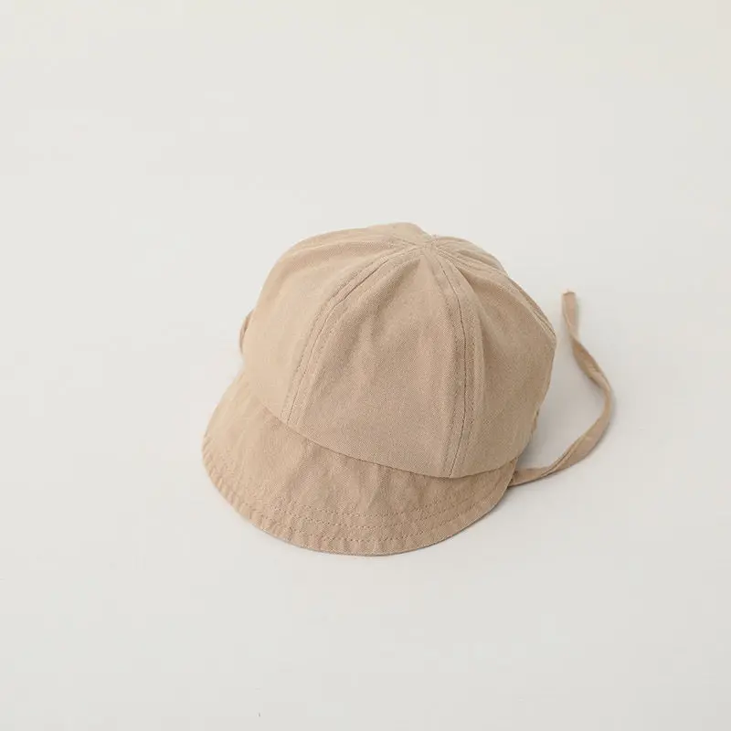 Infant Spring and Autumn Cotton Fisherman Hat Small Months of Age Baby Duck Tongue Hat Baby Sun Hat Sunscreen Cap
