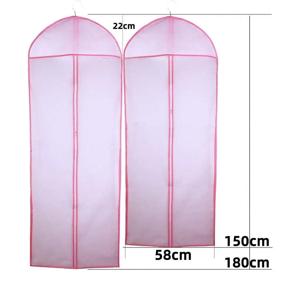 Waterproof Zip Bag Garment Storage Ballgown Protector Non-woven fabric Dress Dust Cover Long Garment Bag Storage Bag 6