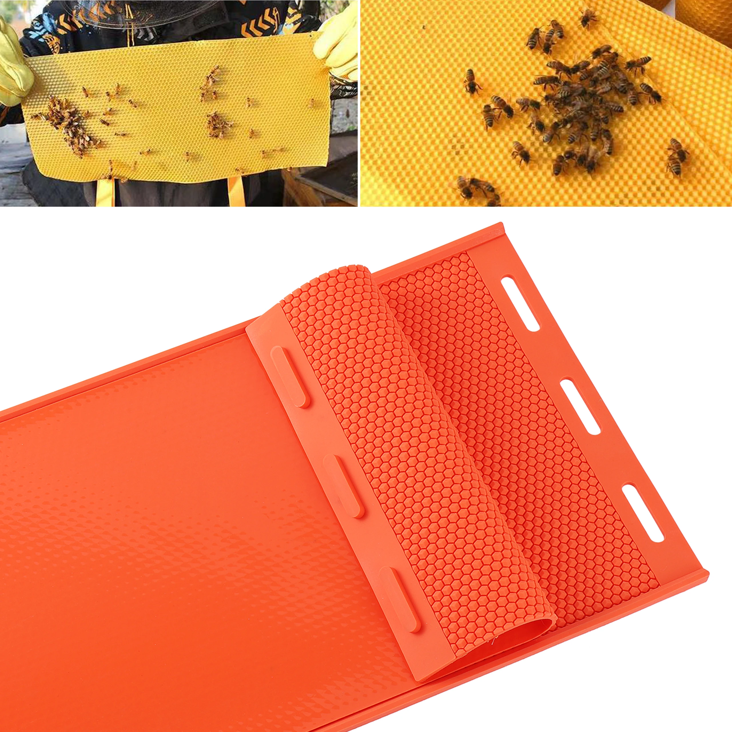Beeswax Press Sheet Mold Soft PVC Honeycomb Base Foundation Mould Beehive Shovel Beekeeping Beeware Beeswax Candle Making Tool beekeeping tools beekeeping accessories
