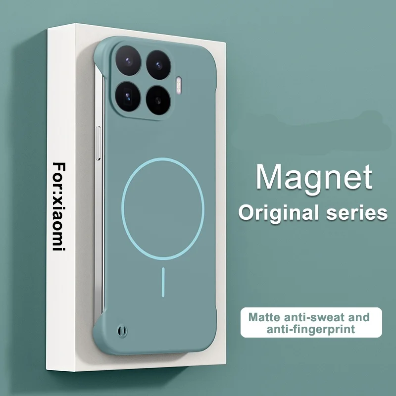 Frameless Magnetic Hard Matte Case - Slim, Wireless Charging, Anti-Fingerprint Cover