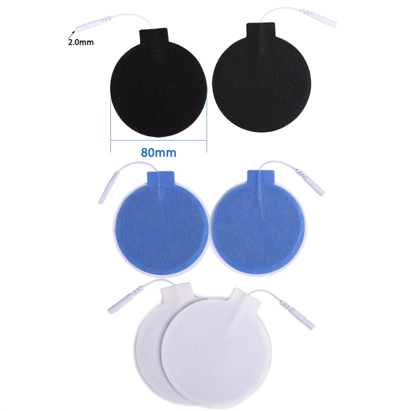 10pcs Silicone Gel EMS Electrode PadsTens Electrodes Digital Acupuncture Nerve Muscle Stimulator Physiotherapy TENS Pads 2