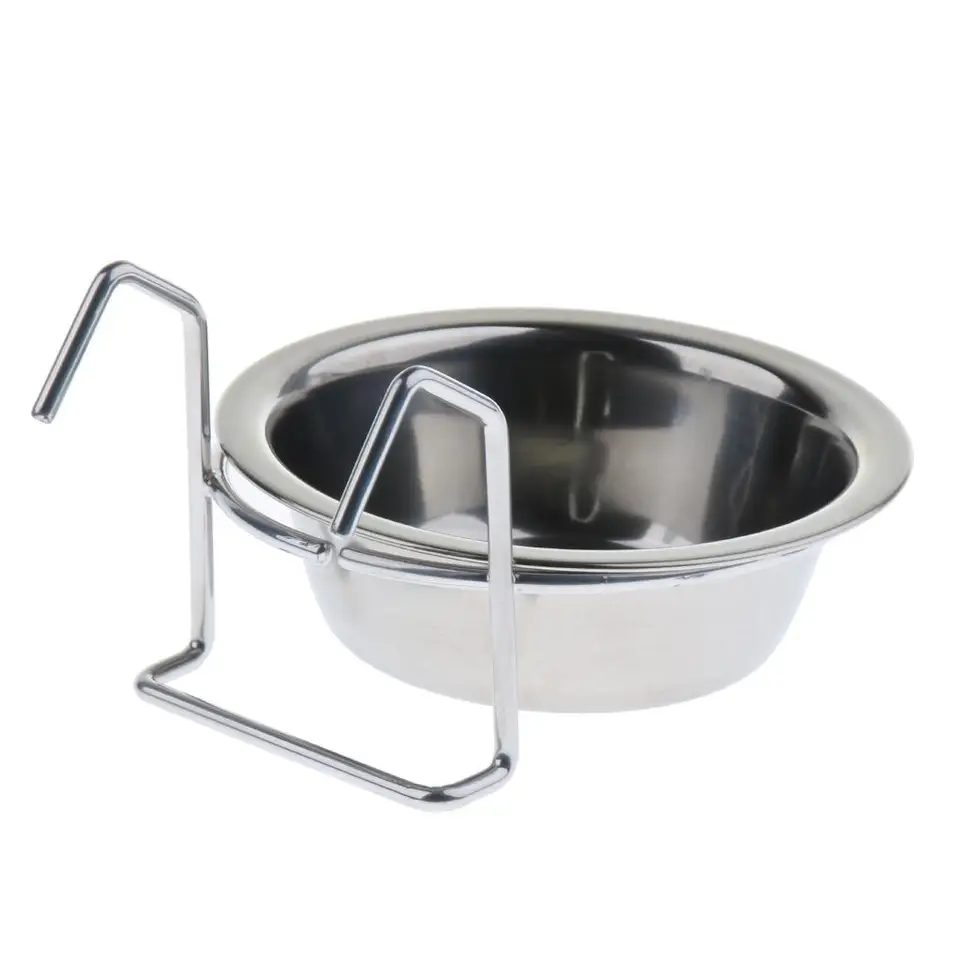 PINVNBY 6-Piece Bird Feeder Set - Stainless Steel Bowls With Clamp, Spoons & Toys - View #10