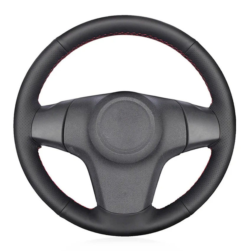 Black Faux Leather Car Steering Wheel Cover For Chevrolet Niva 2009