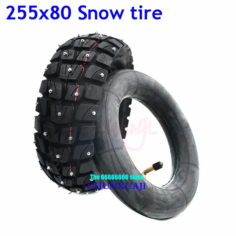 

High Quality 255x80 Snow Tire 10 Inch Wear-Resistant Winter Off-road Outer Tire for Kugoo M4 Pro ZERO 10X Kaabo Mantis 10x3 Tyre