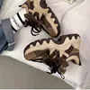 Black Brown Chunky Sneakers Women Spring Autumn Thick Bottom Dad Shoes Woman Fashion PU Leather Platform Sneakers Ladies D268 6