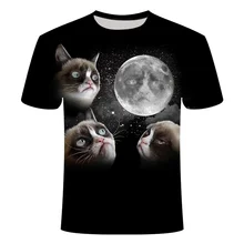

Nieuwe Cool T-shirt Mannen/Vrouwen 3d T-shirt Print twee kat Korte Mouw Zomer Tops Tees t-shirt Mannelijke Asian sizes s-6XL