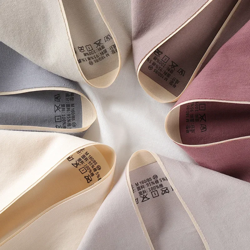 New Traceless Pure Cotton Underwear for Women's Mid Waist Antibacterial Cotton Crotch Breathable Triangle Large size Pants