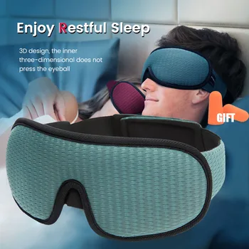 3D Sleep Mask Blindfold Sleeping Aid Eyepatch Eye Cover Sleep Patches Eyeshade Breathable Face Mask Eyemask Health Care for Rest 1