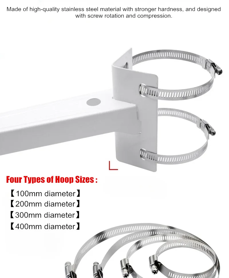 White Metal Wall Mount Bracket, Vigilância CCTV