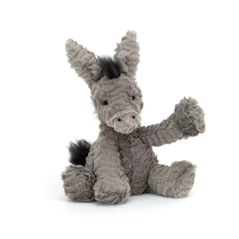 23/40/60CM 귀여운 Burro Peluche 장난감 사랑스러운 회색 당나귀 봉제 인형   생일 룸 장식 선물을위한 부드러운 동물 박제