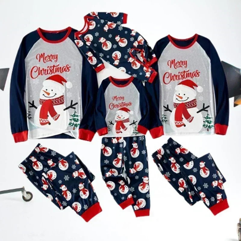 thumbnail image 4 of Nuevo conjunto de pijamas navideños a juego para toda la familia, pijamas con estampado de dibujos animados, conjunto de 2 para padres e hijos, mameluco para bebé, ropa de hogar cálida y suave, 4 of 5