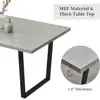 5 Piece Dining Table Set Modern Kitchen Table Leather Chairs Ergonomic Design Sturdy Durable Easy Clean Space Saving Versatile 6