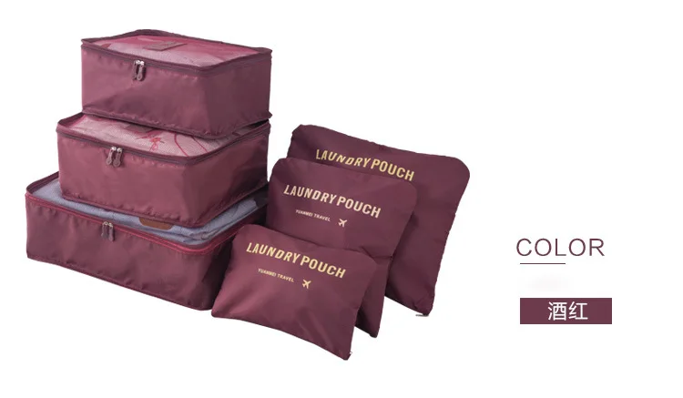 Gonex Organizer Valigie 6 Pezzi Set, Stoccaggio Di Borse Per Imballaggio Portatili Per L'abbigliamento Cosmetico Cubi Espandibili, Packing Cube Set Viaggio Organizer, Blu