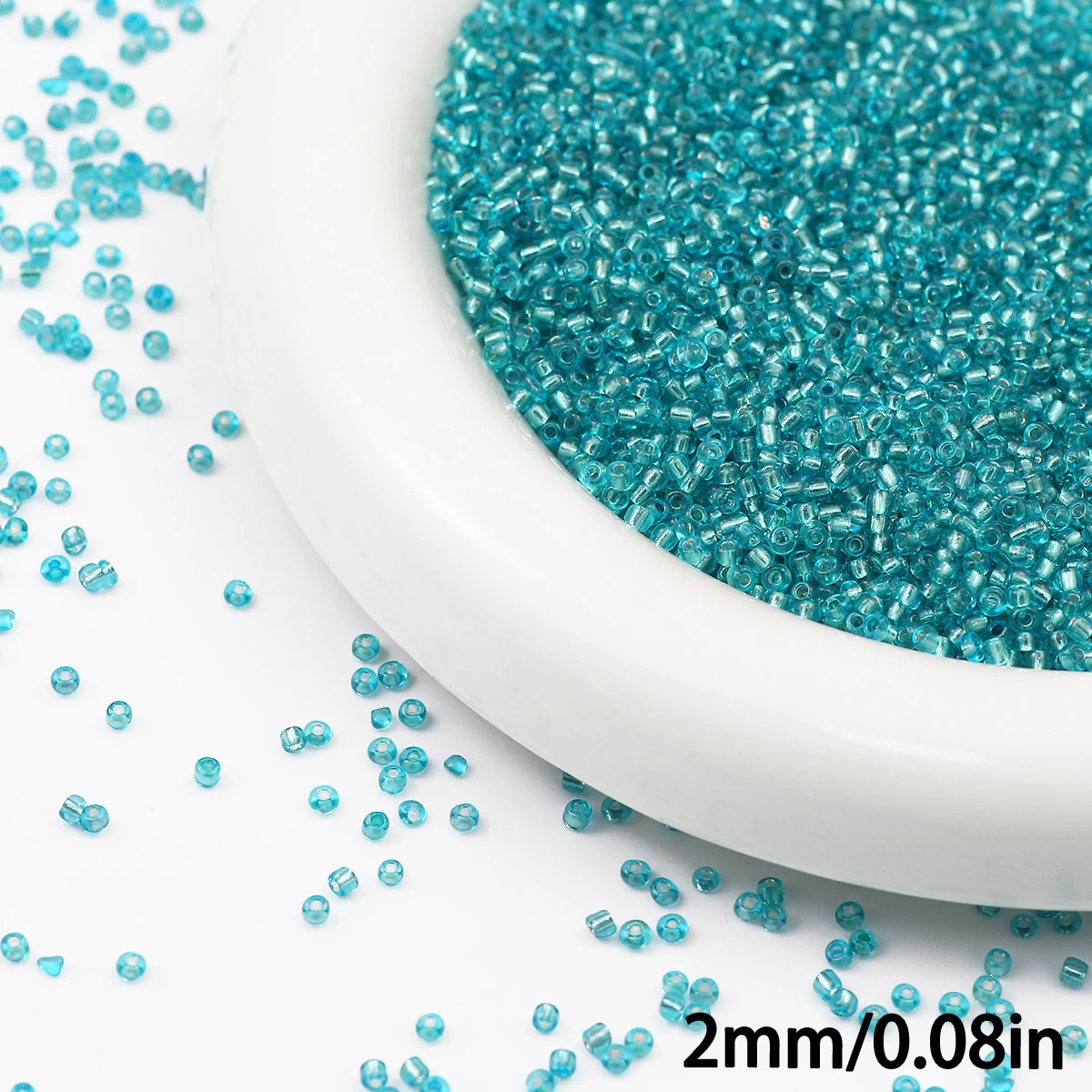 90g Transparent Glass Seed Beads for Jewelry Crafting and DIY Projects