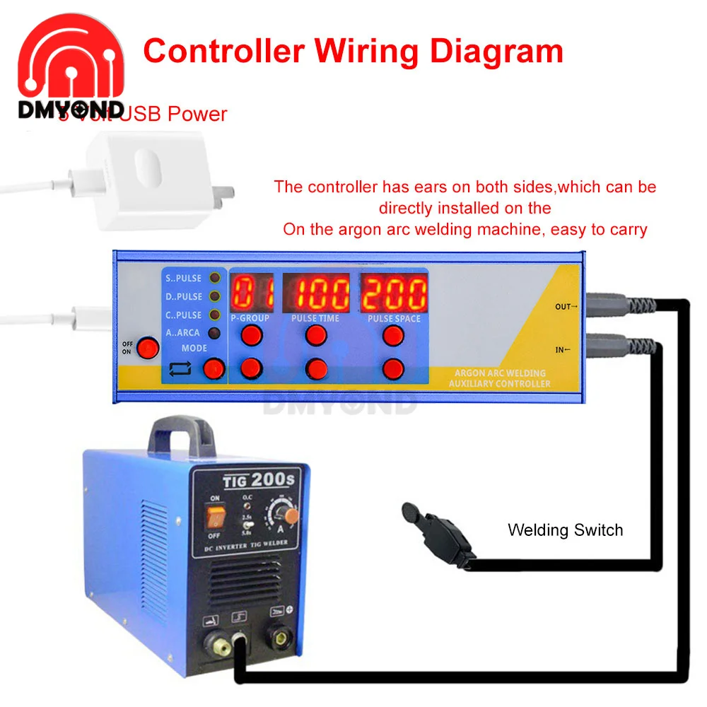 Argon Arc Welding Retrofit Cold Welder Controller Machine Argon Arc Welding Pulse Controller Spot