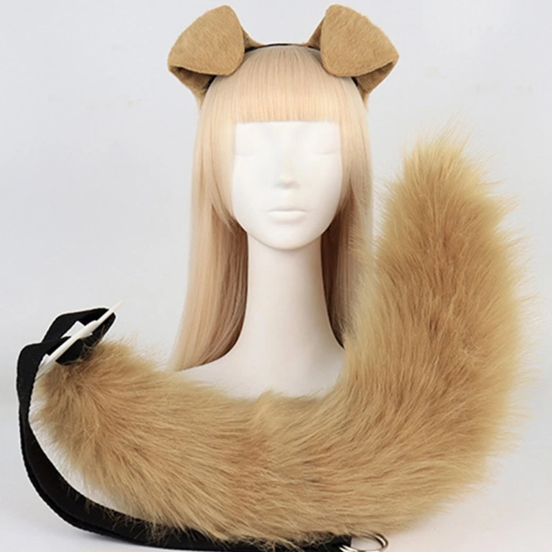 Ranuw Serre-tête Et Queue En Forme D'oreilles D'écureuil Créatives - Accessoires De Cosplay Pour Enfants - Bandeau Fantaisie Pour Femme - Halloween Et