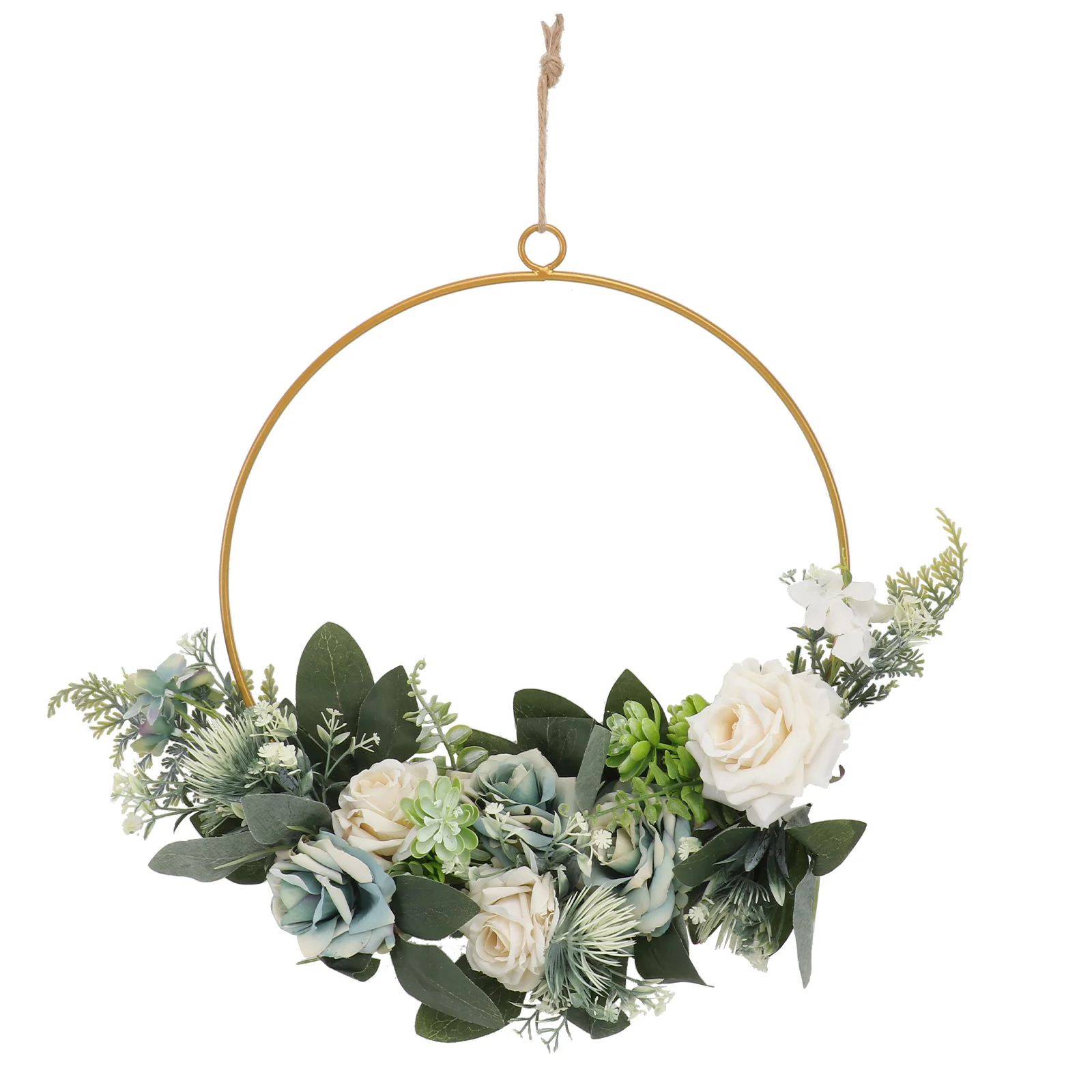 

1Pc Vintage Artificial Wreath Household Door Pendant Wall Hanging Garland Prop