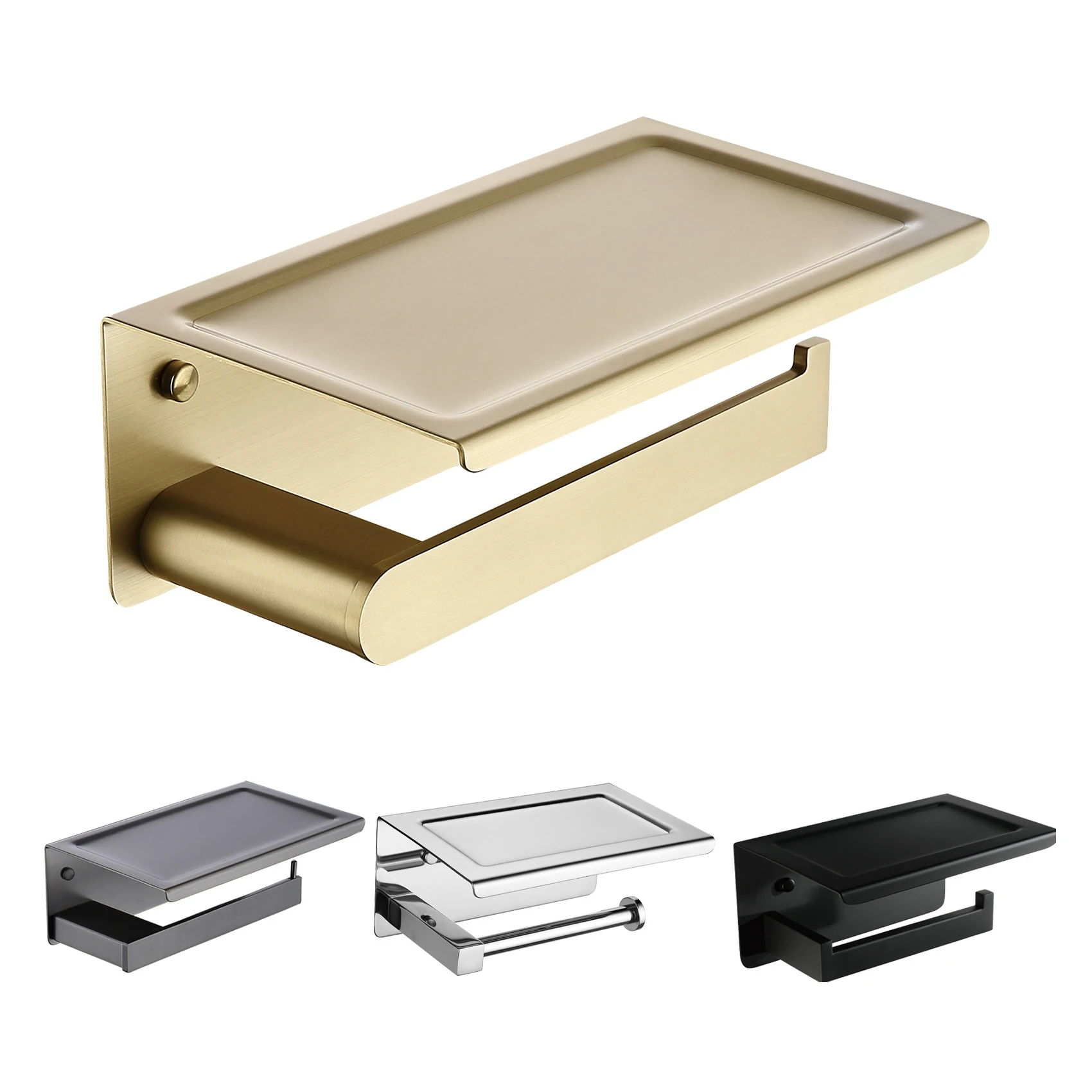 Luxury Gold Tissue Holder Toilet Tissue Roll Holders Wall Mount With