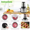 Meat Grinder 110V 100V Japan High Power Household Silent Automatic Food Processor 2L Capacity 4